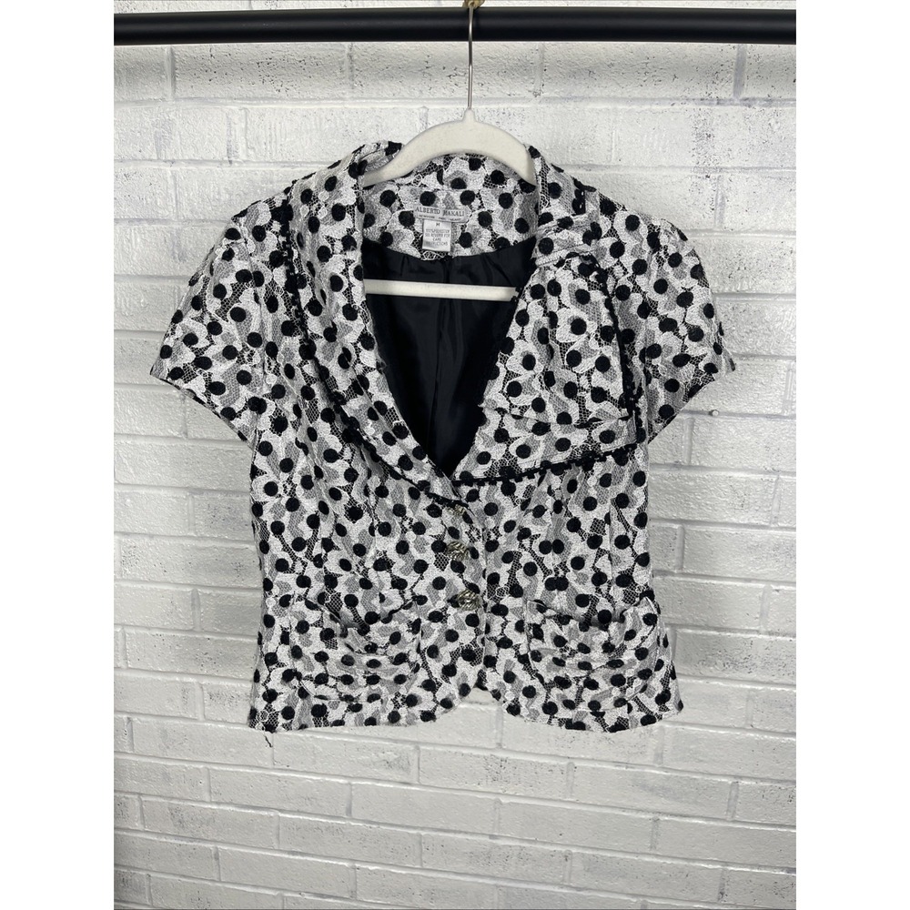 Alberto Makali Monochrome Polka Dot Blazer